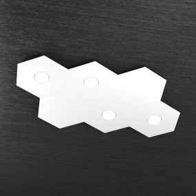 Plafoniera TP-HEXAGON 1142 4L2D A1 GX53 LED metallo esagonale lampada parete soffitto moderna interno