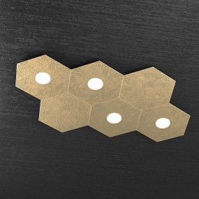 Plafoniera TP-HEXAGON 1142 4L2D A1 GX53 LED metallo esagonale lampada parete soffitto moderna interno