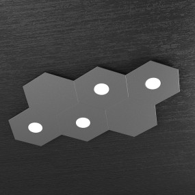 Plafoniera TP-HEXAGON 1142 4L2D A1 GX53 LED metallo esagonale lampada parete soffitto moderna interno