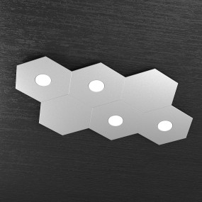 Plafoniera TP-HEXAGON 1142 4L2D A1 GX53 LED metallo esagonale lampada parete soffitto moderna interno