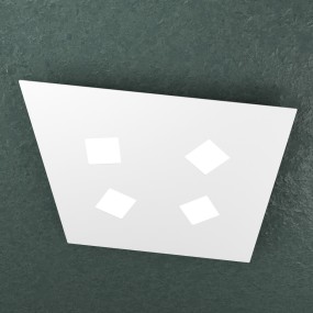 Plafoniera NOTE 1140 4 GX53 LED metallo bianco grigio sabbia lampada soffitto parete quadrata moderna interno