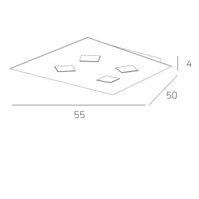 Plafoniera NOTE 1140 4 Top Light