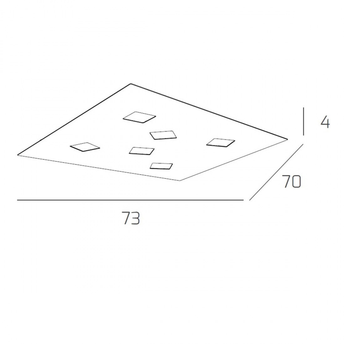 Plafoniera NOTE 1140 6 GX53 LED metallo bianco grigio sabbia lampada soffitto parete quadrata moderna interno