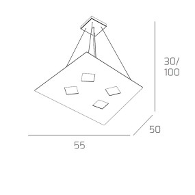 Sospensione NOTE 1140 S4+2 Top Light