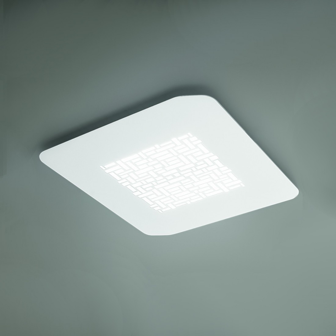 Plafoniera GN-PIXEL PM 37W LED 5833LM 3000°K 62x62 dimmerabile soffitto quadrata alluminio bianco tortora moderna interno