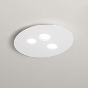 Plafoniera GE-LUNA PP GX53 LED alluminio bianco opaco tortora lampada soffitto moderno interno