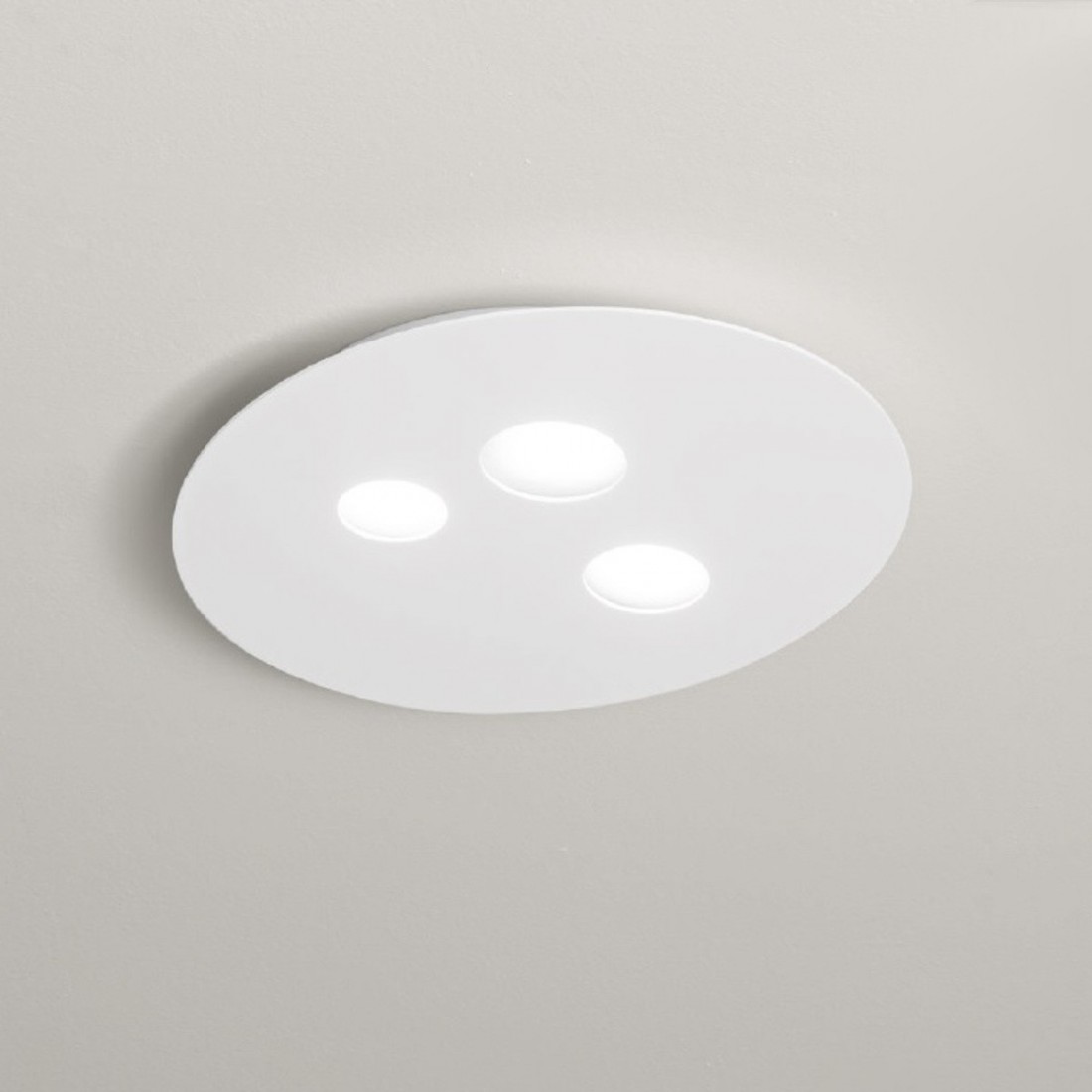 GE-LUNA PP GX53 plafonnier LED blanc aluminium mat gris tourterelle plafonnier intérieur moderne