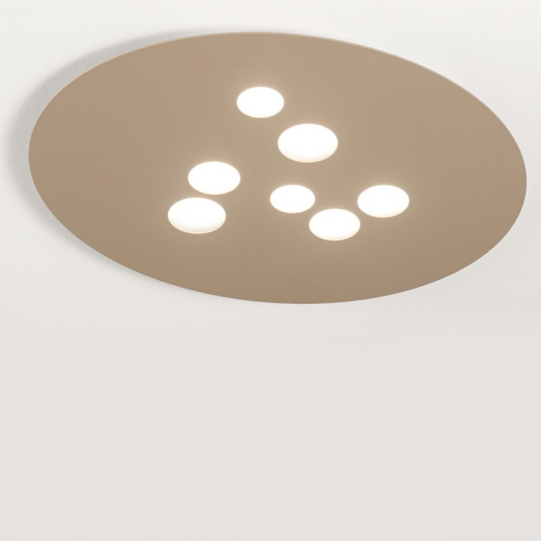 GE-LUNA PG GX53 plafonnier LED blanc aluminium mat gris tourterelle plafonnier intérieur moderne