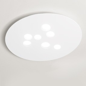 Plafoniera GE-LUNA PG GX53 LED alluminio bianco opaco tortora lampada soffitto moderno interno