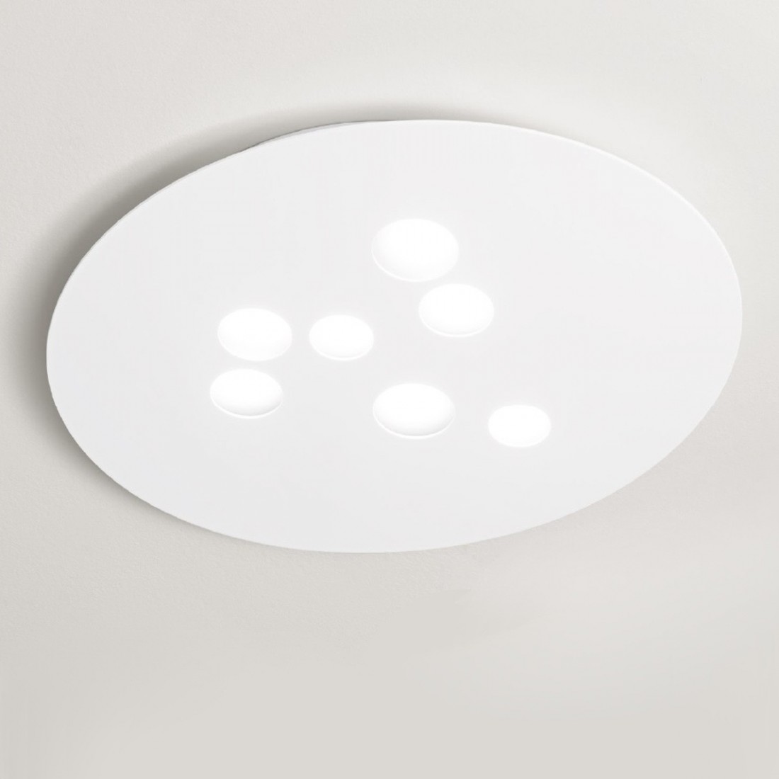 Plafoniera GE-LUNA PG GX53 LED alluminio bianco opaco tortora lampada soffitto moderno interno