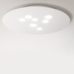 Plafoniera GE-LUNA PG GX53 LED alluminio bianco opaco tortora lampada soffitto moderno interno