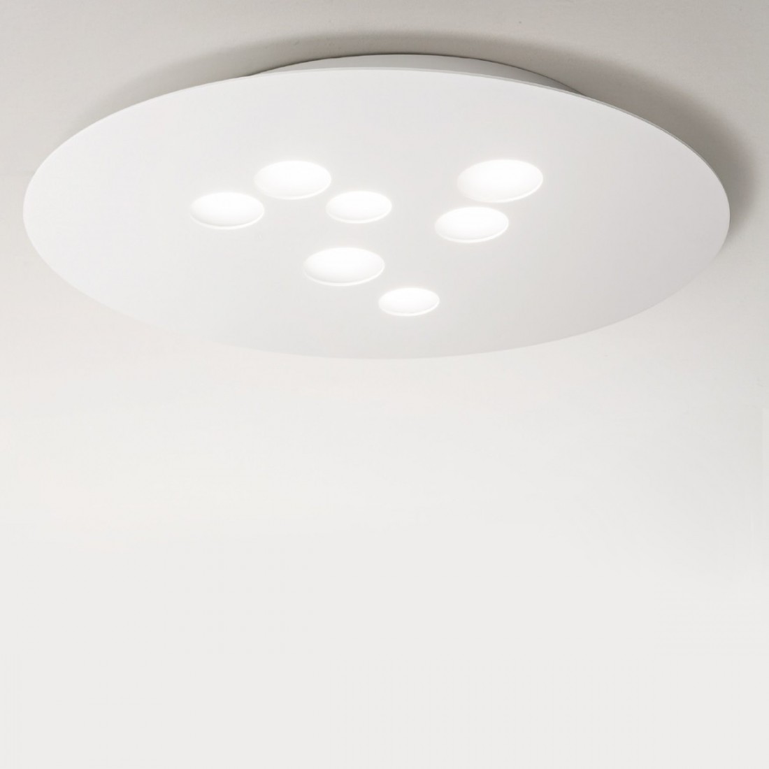 Plafoniera GE-LUNA PG GX53 LED alluminio bianco opaco tortora lampada soffitto moderno interno