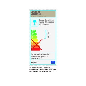 Applique GE-DOHA 15W LED 1270LM 3000°K TORTORA alluminio metacrilato lampada parete moderna interno