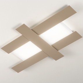 Plafoniera GE-DOHA PG 50W LED 4470LM 3000°K alluminio metacrilato lampada soffitto moderna