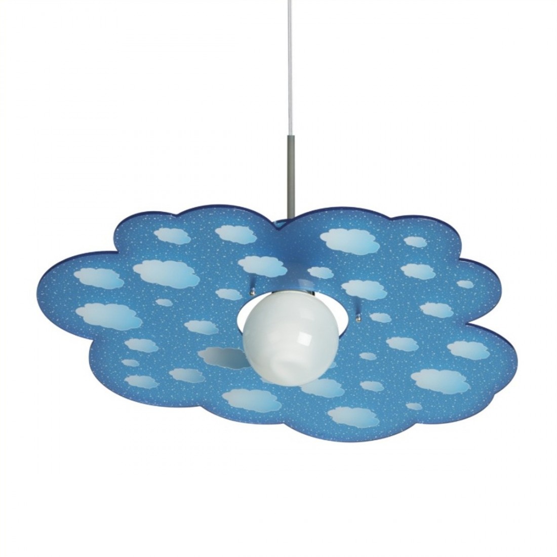 Suspension EM-CLOUD CL1534 CLOUD E27 LED lustre acrylique bleu chambre enfant moderne