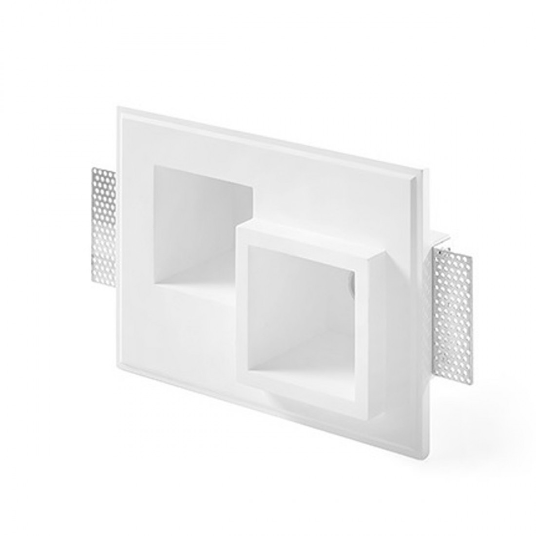 Faretto incasso SF-HERAEA T255 2 9W LED GU10 gesso verniciabile spot cartongesso controsoffitto rettangolare moderno interno