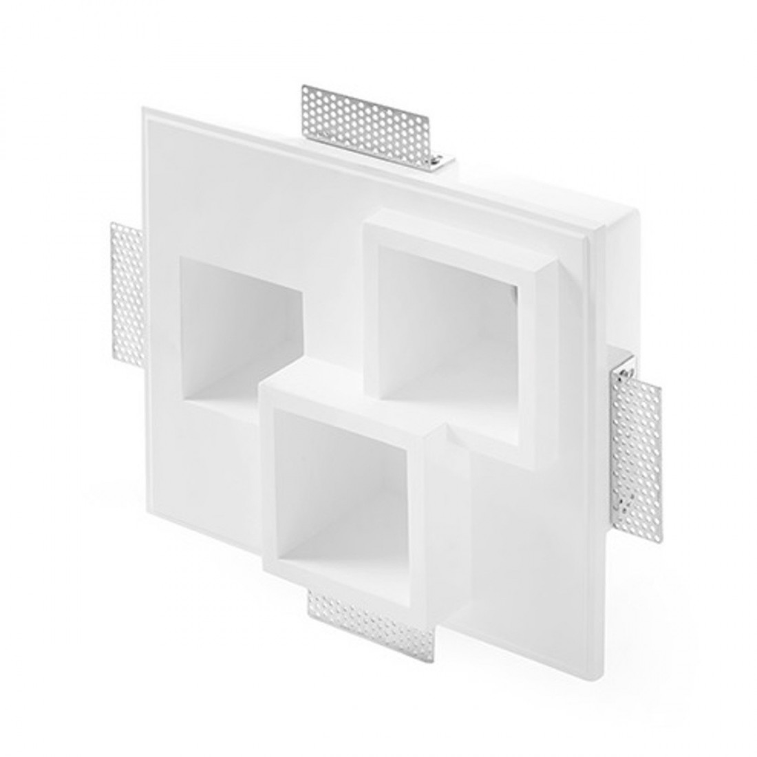 Faretto incasso SF-HERAEA T256 3 9W LED GU10 gesso verniciabile spot cartongesso controsoffitto rettangolare multiluce moderno