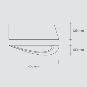 Applique murale LED SF-DELFI T224 G9, plâtre à peindre blanc, applique murale interne bi-émission