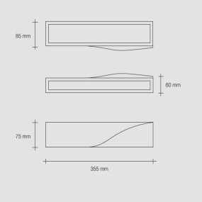 Applique SF-PELLENE T201 G9 LED 35.5CM gesso bianco verniciabile lampada parete biemissione luce indiretta interno