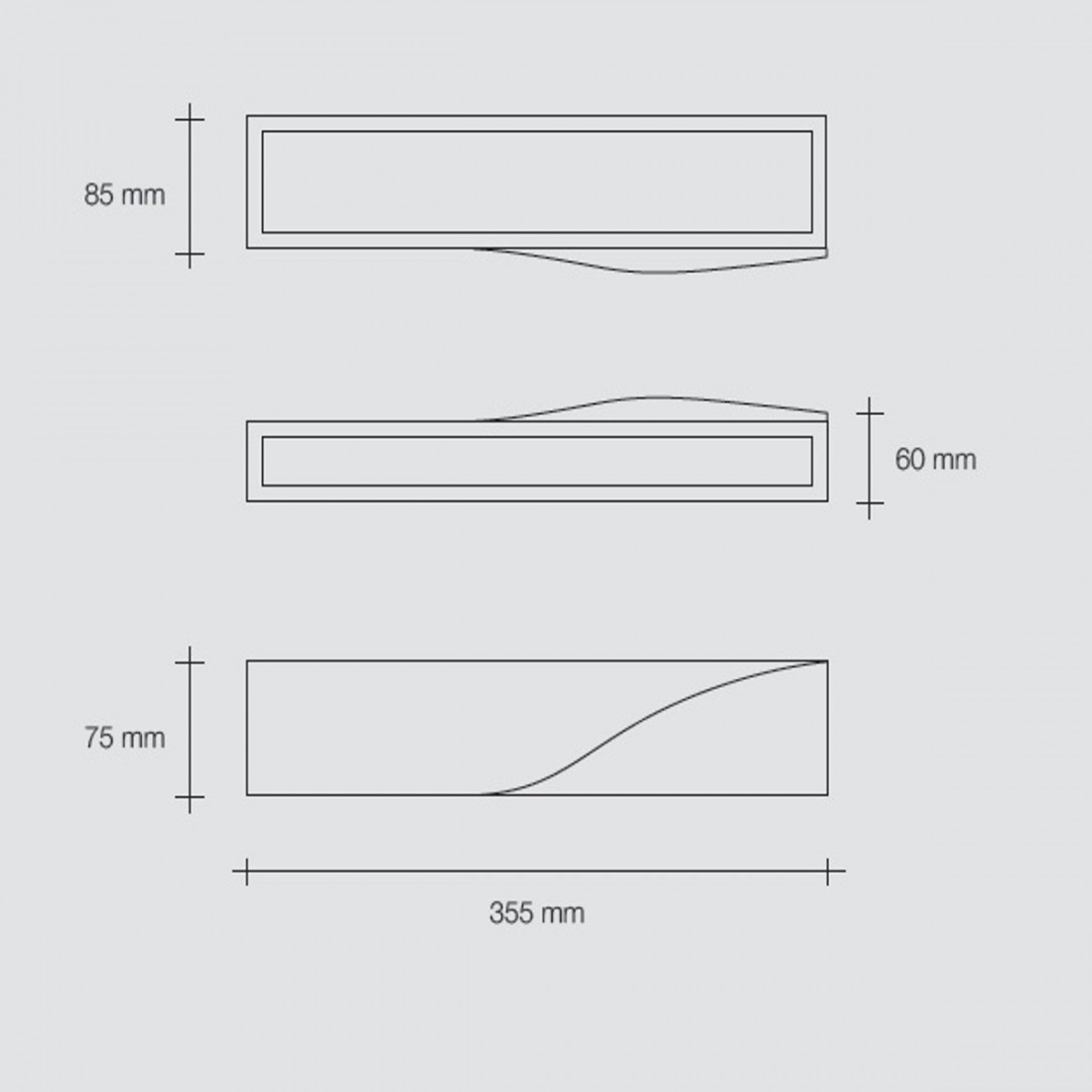 Applique SF-PELLENE T201 G9 LED 35.5CM gesso bianco verniciabile lampada parete biemissione luce indiretta interno