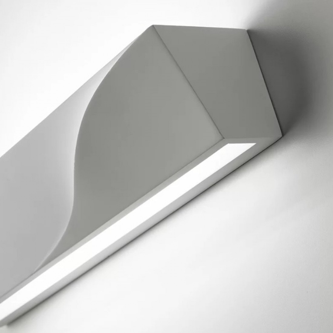 Applique SF-PELLENE T201 G9 LED 35.5CM gesso bianco verniciabile lampada parete biemissione luce indiretta interno