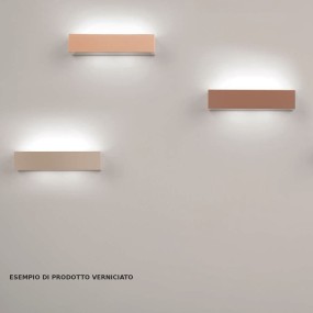 Applique SF-HERMIONE T209 G9 LED 35CM gesso bianco verniciabile lampada parete biemissione luce indiretta interno