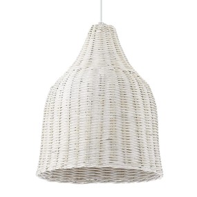 Suspension ID-HAUNT SP1 E27 LED panier en osier bois naturel dôme classique vintage rustique intérieur