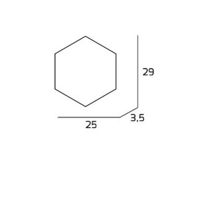 Applique TP-HEXAGON 1142 1D componente decorativo esagonale metallo verniciato parete soffitto moderna interno