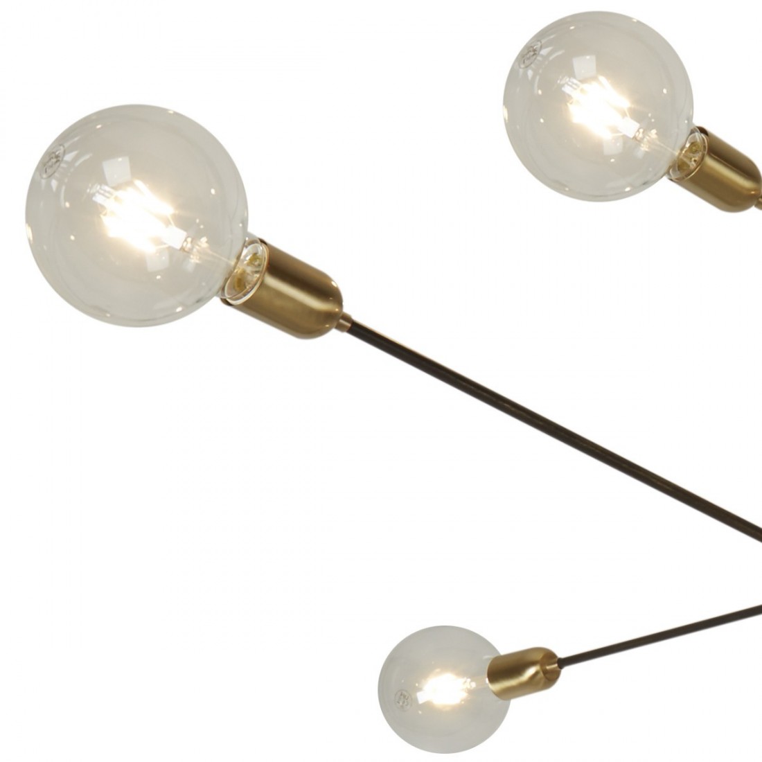 Lampadario GB-AGO' 103 19 E27 LED ottone metallo marrone avorio sospensione rustica classica multiluce interno