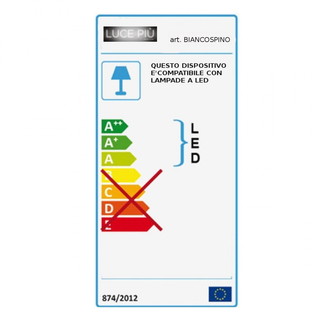 Plafoniera BIANCOSPINO Luce Più