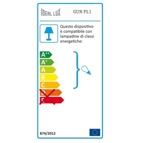 Plafoniera ID-GUN PL1 GU10 LED IP44 alluminio classico esterno lampada soffitto cilindro marrone