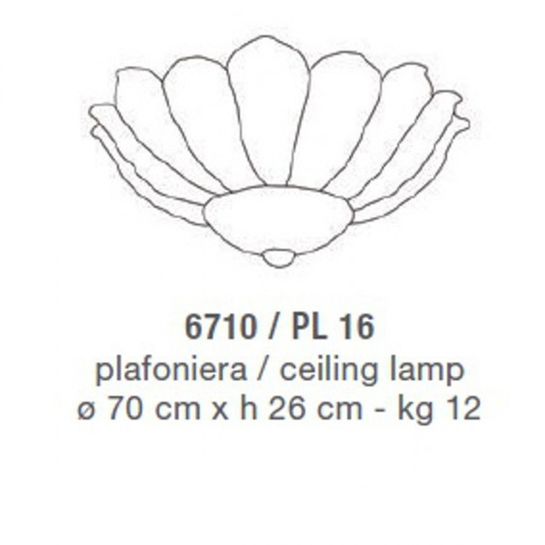 Plafoniera 6710 PL16 LAM