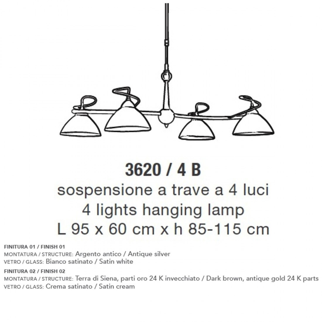 Lampadario 3620 4B LAM