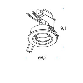 Faretto incasso TURN INC00025 Pan