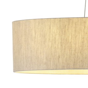 Lustre PN-SATURNO E27 LED 110cm cylindre de suspension en tissu simili cuir capuchon multi-lumière moderne à l'intérieur