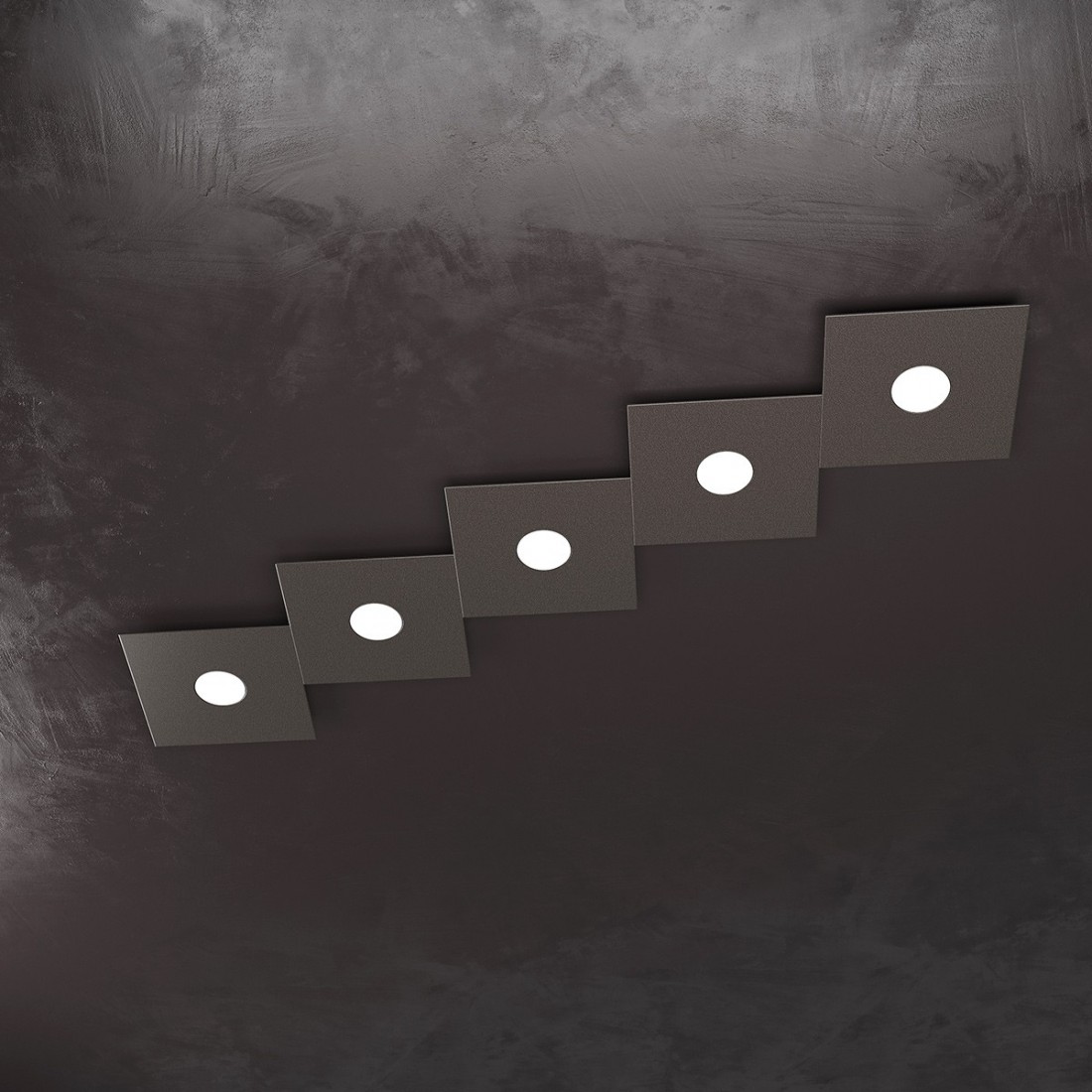 Plafoniera TP-ECCENTRIC 1156 5L GX53 LED metallo quadrato lampada parete soffitto rettangolare moderna interno