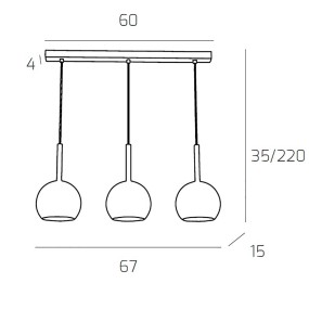 Lustre TP-FUTURE S3 RP MC E27 Ampoule LED en verre de pyrex soufflé goutte classique moderne multiluce