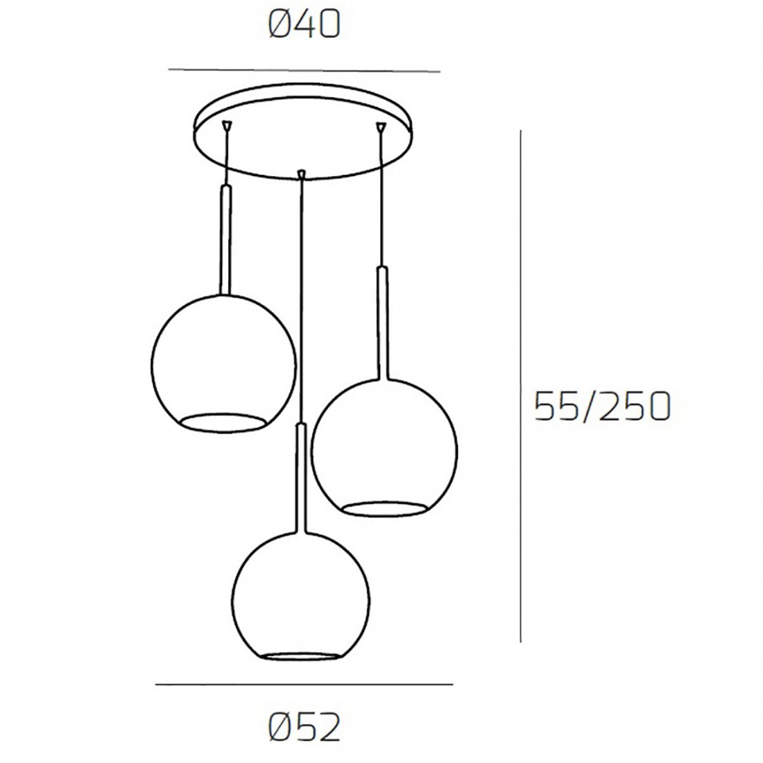 Lampadario TP-FUTURE S3 TG E27 LED 20CM vetro pirex soffiato colorato ampolla calate piastra moderno classico multiluce