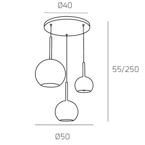 Lampadario TP-FUTURE S3 TG E27 LED 20CM vetro pirex soffiato colorato ampolla calate piastra moderno classico multiluce