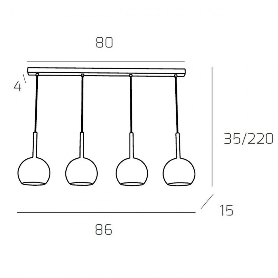 Lampadario TP-FUTURE S4 RP E27 LED vetro pirex soffiato colorato ampolla calate barra moderno classico multiluce