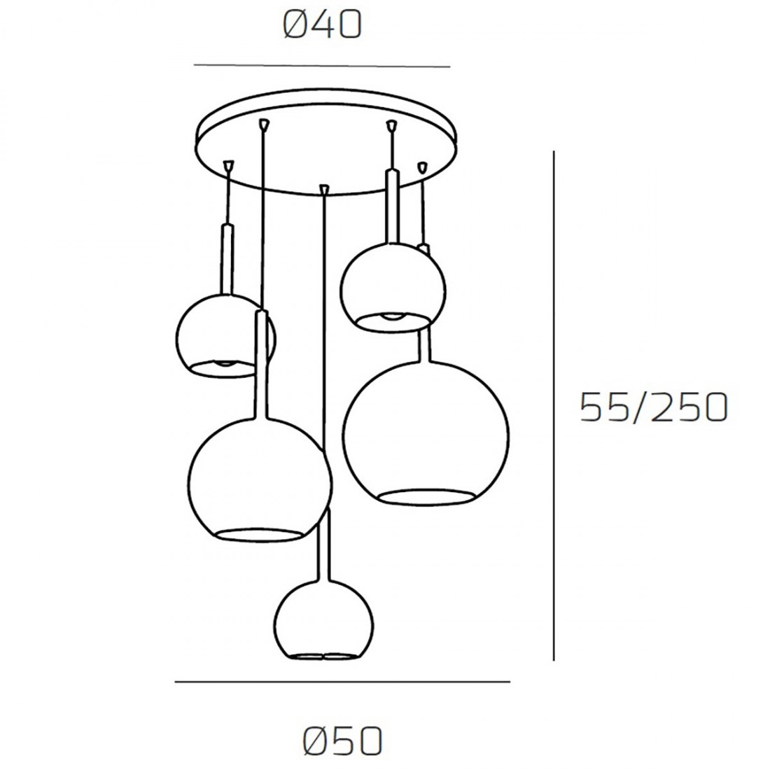 Lampadario TP-FUTURE S5 TMIX E27 LED vetro pirex soffiato colorato ampolla calate piastra moderno classico multiluce