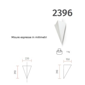 Applique BF-2396 44 E27 LED gesso bianco verniciabile lampada parete angolo interno IP20