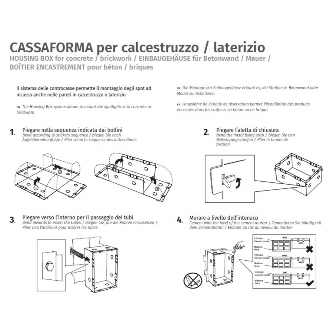 Controcassa BF-4167 023.444 accessorio parete muro