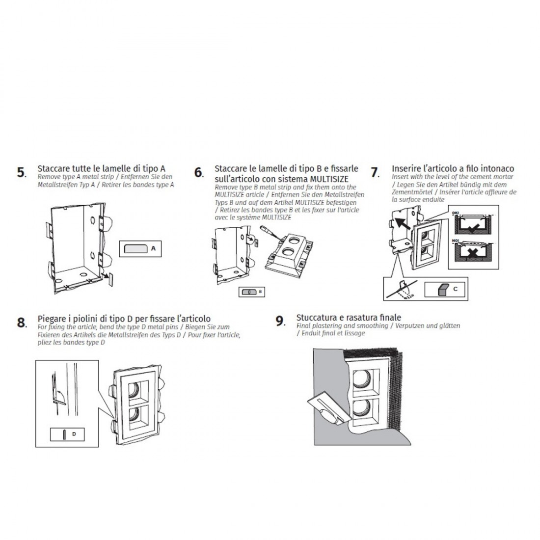 Controcassa BF-4176 023.402 accessorio parete muro