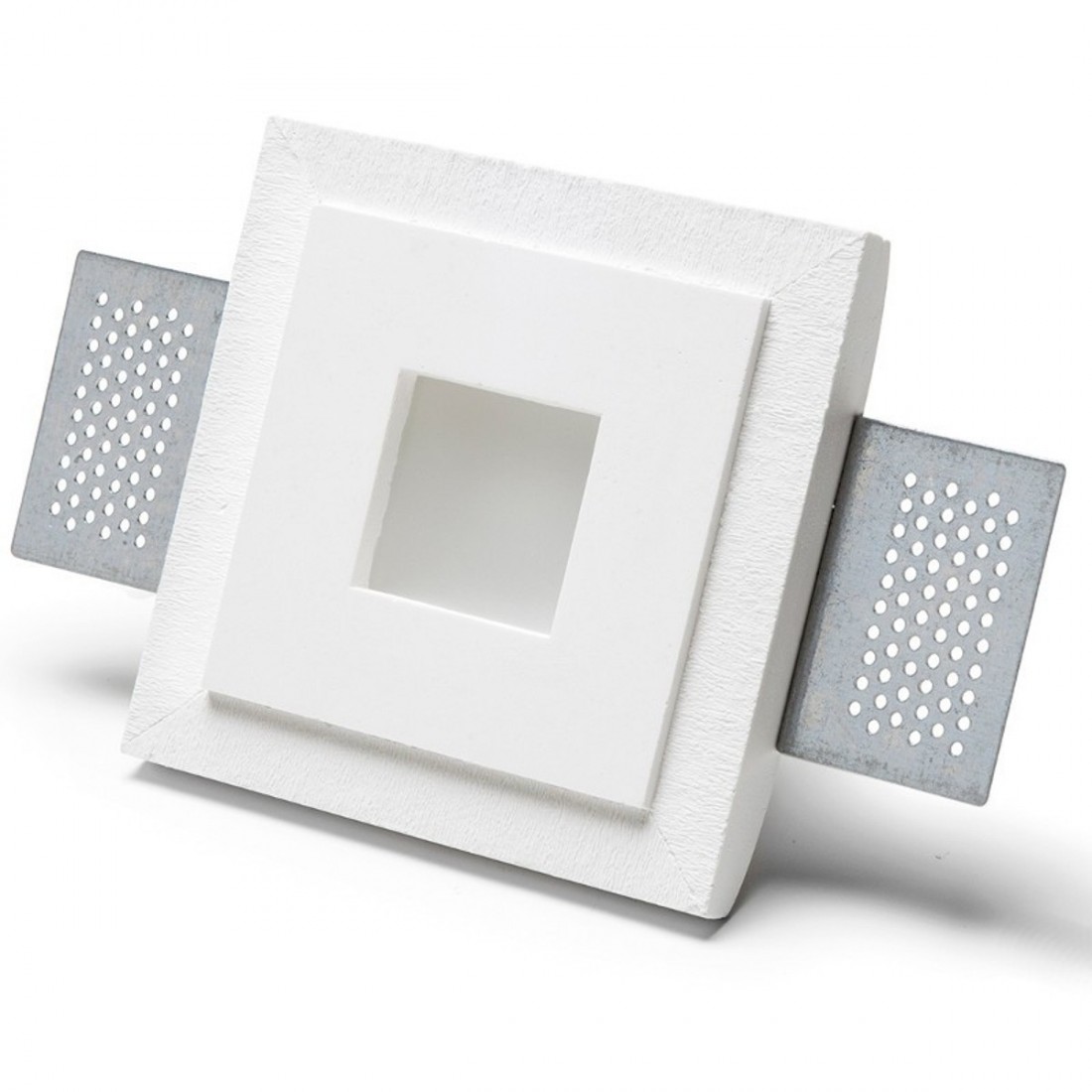 Spot encastré BF-4278 GU10 LED plâtre blanc à peindre plaque de plâtre carrée maçonnerie interne IP20 IP44