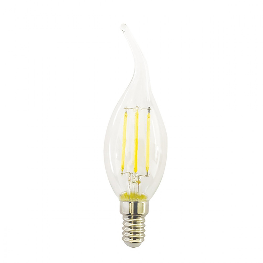 Confezione 10 Lampadine GE-GLA280 E14 6W LED 360° vetro trasparente luce calda naturale oliva colpo di vento