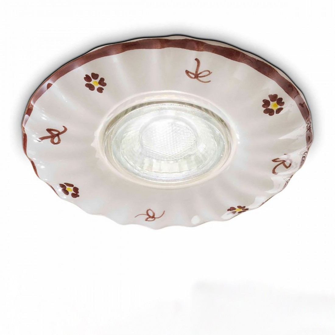 Faretto incasso FE-PESCARA COSTE C480 GU10 LED incasso ceramica artigianale classico interno