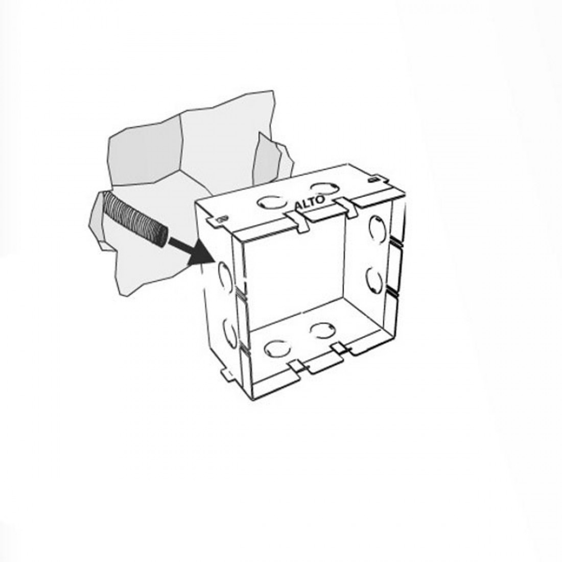 Controcassa BF-RETTA 023.452 accessorio parete muro