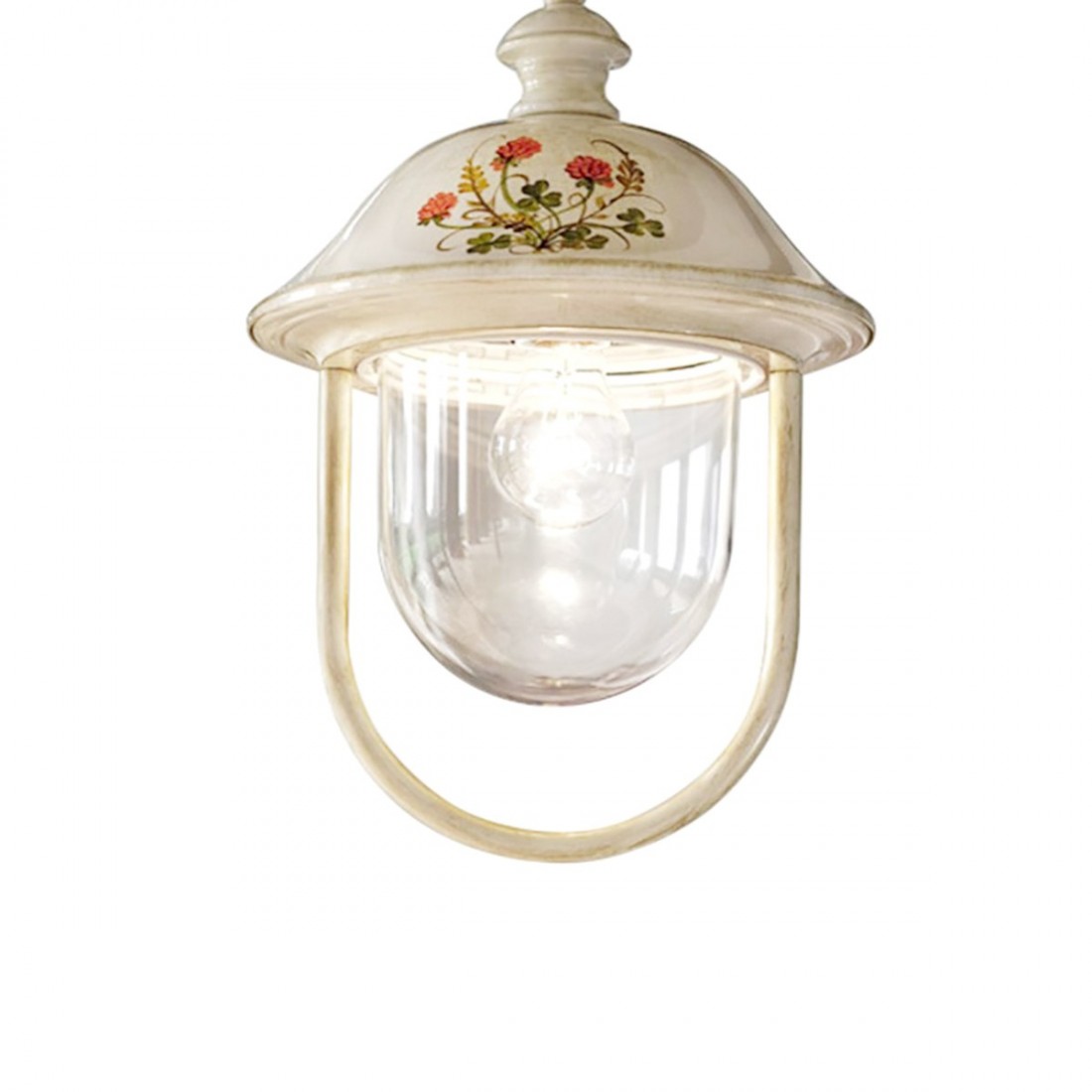 Lampadaire extérieur FE-BARI A303 TE E27 LED IP43 décoré en aluminium vieilli lanterne lampadaire extérieur