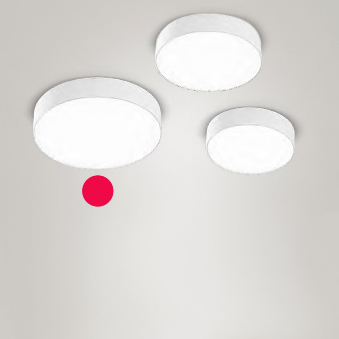 Plafoniera GE-GPL262 30W LED 2460LM IP20 alluminio bianco opaco modulo led integrato lampada soffitto tonda moderna interno